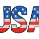 USA Flag Letters Embroidery Design, Instant Download