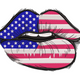 USA Flag Lips Embroidery Design, Patriotic Machine Embroidery Pattern, Instant Download