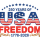 USA Freedom 250 Years Embroidery Design, Independence Day Pattern, Instant Download