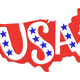 USA Map Stars Embroidery Design, Instant Download