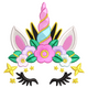 Unicorn Floral Face Embroidery Design, Instant Download