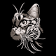 Unique Cat and Butterfly Embroidery Design, Instant Download