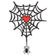 Spider Web Heart Embroidery Design, Halloween Machine Embroidery Pattern, Instant Download
