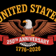 United States 250th Anniversary Embroidery Design, Machine Embroidery Pattern, Instant Download