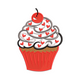 Valentine Cupcake Hearts Embroidery Design, Sweet Treat Pattern