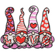 Valentine Gnome Love Embroidery Design, Gnome Valentine Machine Embroidery Pattern, Instant Download