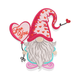 Valentine Gnome With Love Embroidery Design, Instant Download