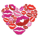 Valentine Lips Heart Embroidery Design, Instant Download