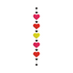 Vertical Heart Garland Embroidery Design, Valentine Embroidery, Instant Download