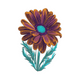 Vibrant Daisy Flower Embroidery Design, Instant Download