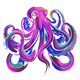 Vibrant Octopus Embroidery Design, Ocean Marine Pattern, Instant Download