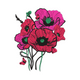Vibrant Poppy Flower Embroidery Design, Bold Floral Machine Pattern, Instant Download
