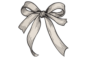 Vintage Bow Embroidery Design, Engraving Style Ribbon Machine Embroidery Pattern, Instant Download