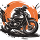 Vintage Cafe Racer Embroidery Design, Motorcycle Biker Machine Embroidery Pattern, Instant Download