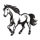 Walking Horse Silhouette Embroidery Design, Instant Download