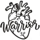 Warrior Heart Line Art Embroidery Design, Instant Download