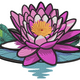 Water Lily Embroidery Design, Instant Download