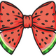 Watermelon Bow Embroidery Design V2, Instant Download