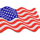 Waving American Flag Embroidery Design, Instant Download