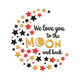 We Love You to the Moon Embroidery Design, Quote Machine Embroidery