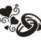 Wedding Rings with Hearts Embroidery Design, Instant Download