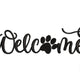 Welcome Paw Print Embroidery Design, Instant Download