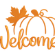 Welcome Pumpkin Embroidery Design, Instant Download