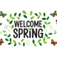Welcome Spring Embroidery Design, Machine Embroidery Pattern, Instant Download