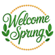 Welcome Spring Flower Embroidery Design, Machine Embroidery Pattern, Instant Download