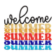 Welcome Summer Embroidery Design, Instant Download
