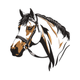 Western Horse Portrait Embroidery Design, Instant Download