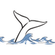 Whale Tail Ocean Embroidery Design, Marine Life Machine Embroidery Pattern, Instant Download