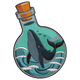 Whale in a Bottle Embroidery Design, Instant Download