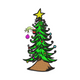 Whimsical Christmas Tree Embroidery Design, Instant Download