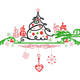 Whimsical Christmas Tree Shelf Embroidery Design, Instant Download