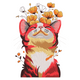 Whimsical Kitty Embroidery Design, Cat with Flower Crown, Instant Download