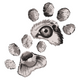 Wild Animal Paw Print Embroidery Design, Instant Download