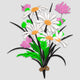 Wild Daisy Bouquet Embroidery Design, Wildflower Machine Pattern