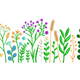 Wildflower Border Embroidery Design V2, Instant Download