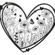 Wildflower Botanical Heart Embroidery Design, Instant Download