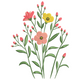 Elegant Wildflower Bouquet Embroidery Design V2, Instant Download