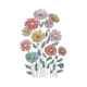 Wildflower Daisy Bouquet Embroidery Design, Instant Download