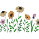 Wildflower Garden Border Embroidery Design V2, Instant Download