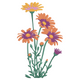 Wildflower Meadow Cluster Embroidery Design, Instant Download