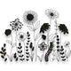 Wildflower Meadow Embroidery Design, Botanical Floral Machine Embroidery Pattern, Instant Download