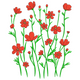 Wildflower Meadow Embroidery Design, Instant Download