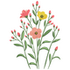Wildflowers Garden Embroidery Design, Instant Download