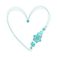 Winter Heart Snowflake Line Art Embroidery Design, Instant Download