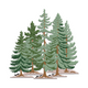 Winter Pine Forest Embroidery Design, Instant Download