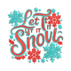 Winter Snowflake Typography Christmas Embroidery Design, Instant Download